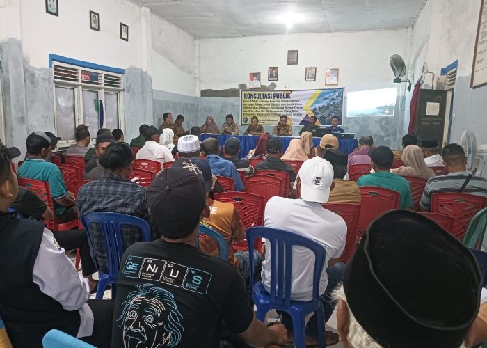 Kegiatan Konsultasi Publik Studi AMDAL Rencana Kegiatan Pembangunan Dermaga Kolam Labuh Tahap II dan Break Water di Kel. Bentenge, Kel. Terang-Terang dan Kel. Ela-Ela